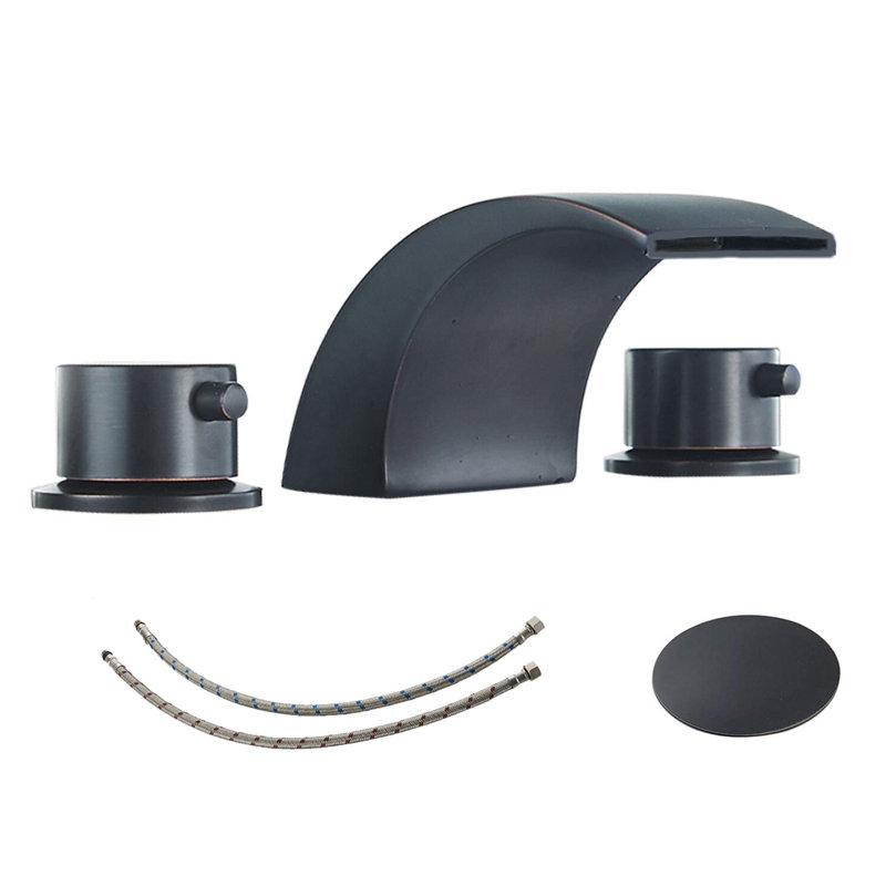 2-handle Bathroom Faucet with Drain Assembly, Oil Rubbed Bronze