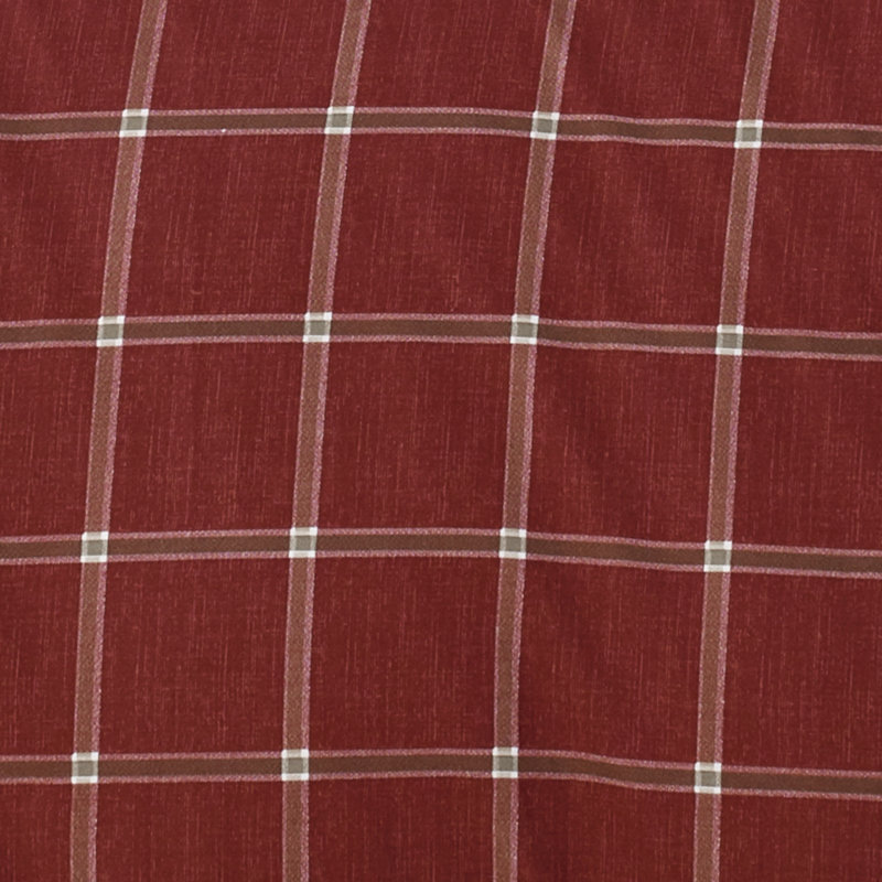 Red Full Reversible Plaid Quilt Set with Decorative Pillows