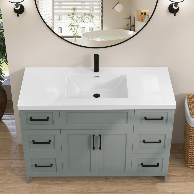 48 po X P 22 po D Comptoir de salle de bain rectangulaire