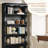 70" Tall 5-tier Bookcase With Curved Edges, Black-843901703