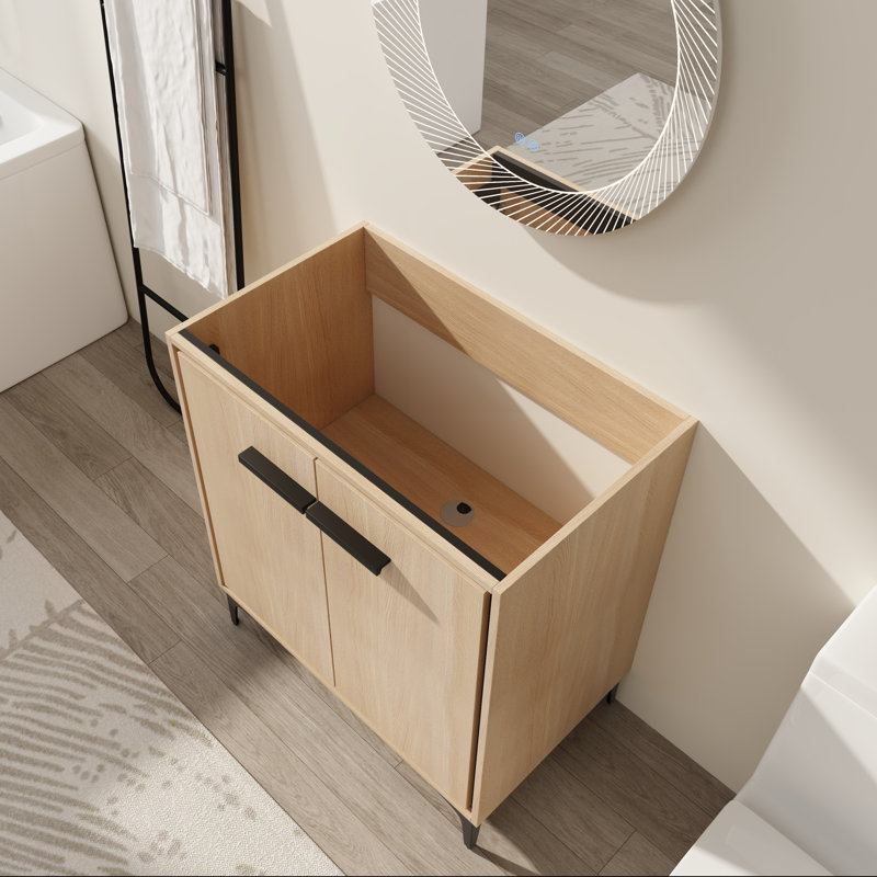 30" Modern Vanity Base with Two Soft-Close Doors