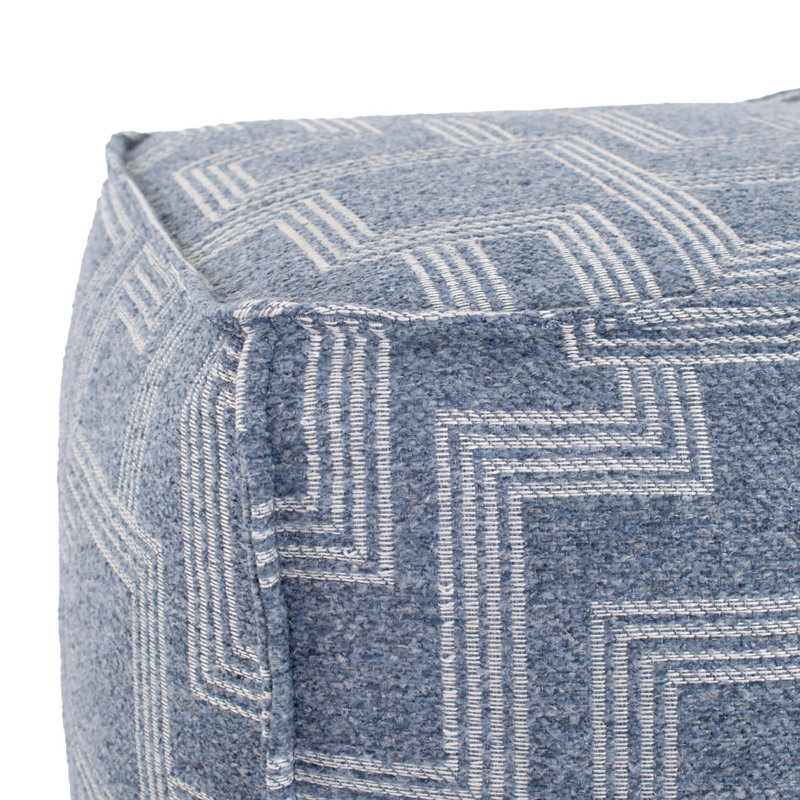 Pouf carré / extérieur Benny Syros Fog, Bleu