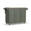 Chariot de cuisine de 53,5 po avec plateau en bois massif et roulettes verrouillables Arlonda-88912242