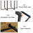 Compact Modern Dining Table Set With Storage, Mdf And Metal Construction