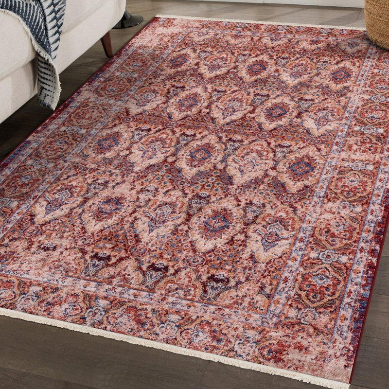 Tapis oriental à franges Oriental