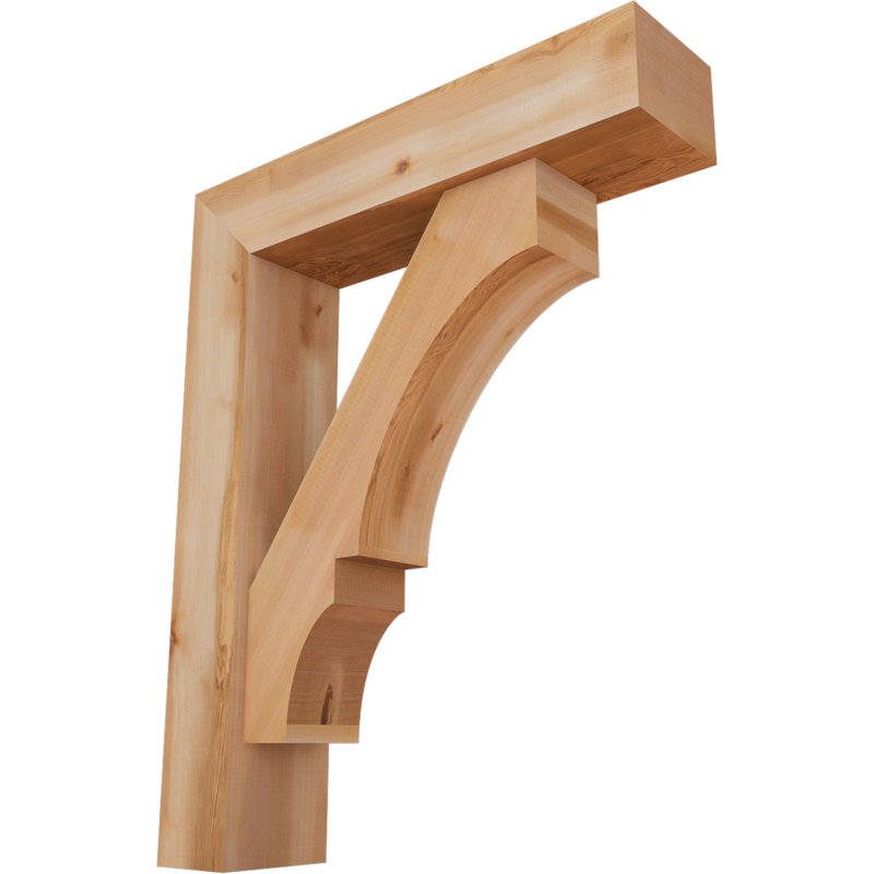 Support de bloc Balboa avec entretoise décalée, 40 x 32, Cèdre rouge occidental de l 7 1/2 po (lisse)