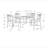 Dining Table Set, 5pcs Set, Small, 40" Rectangular, Kitchen, Black Metal, Black Leather Look, Contemporary