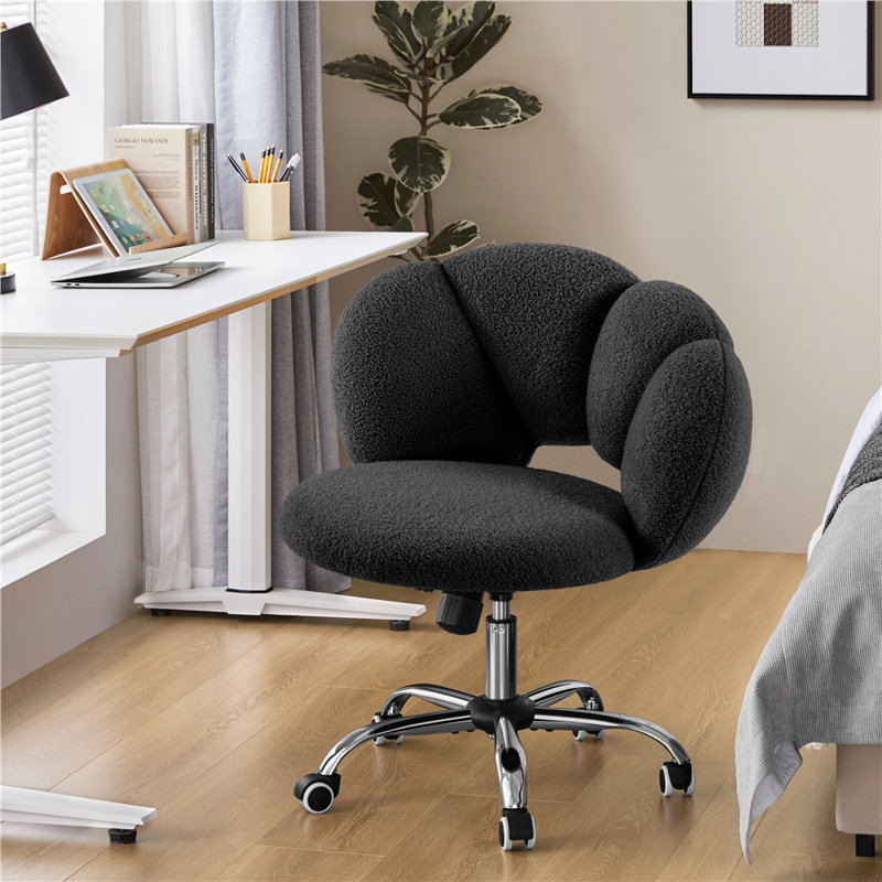 Boucle 360 Swivel Height Adjustable Task Chair, Black