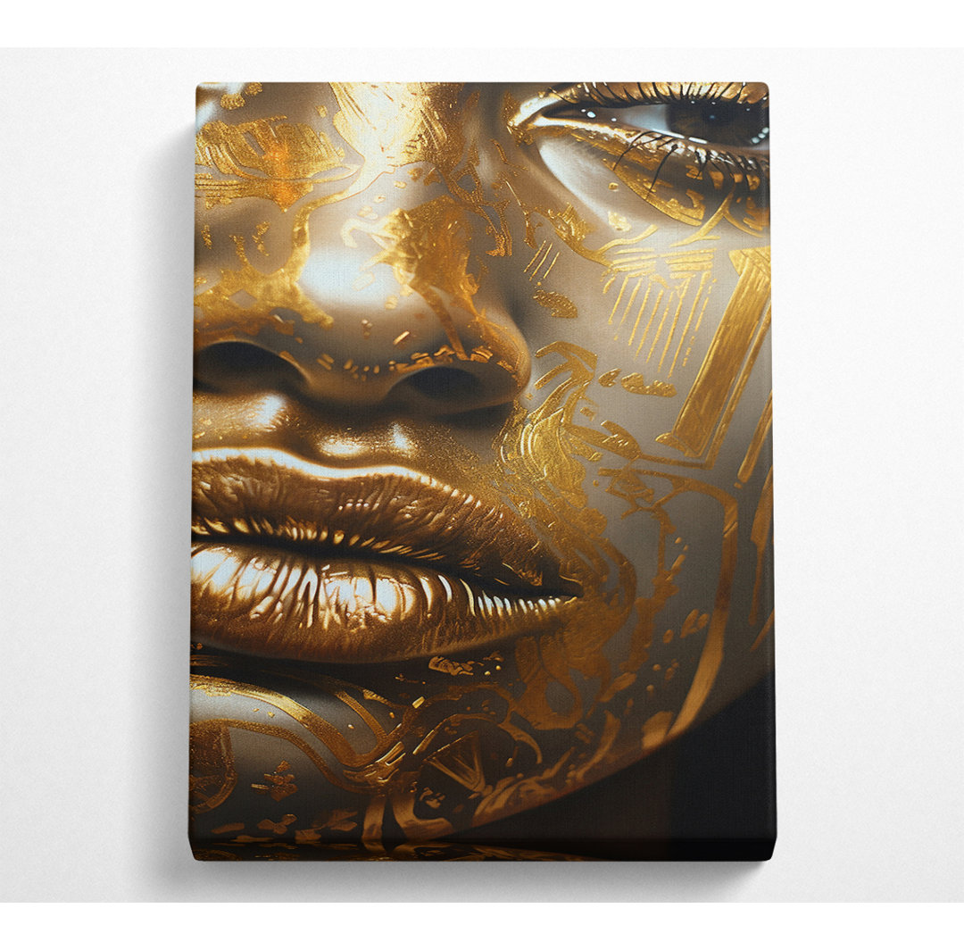 Gold Face Close Up - Druck