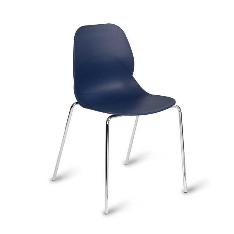 Shella 45cm H Stacking Side Chair, Navy