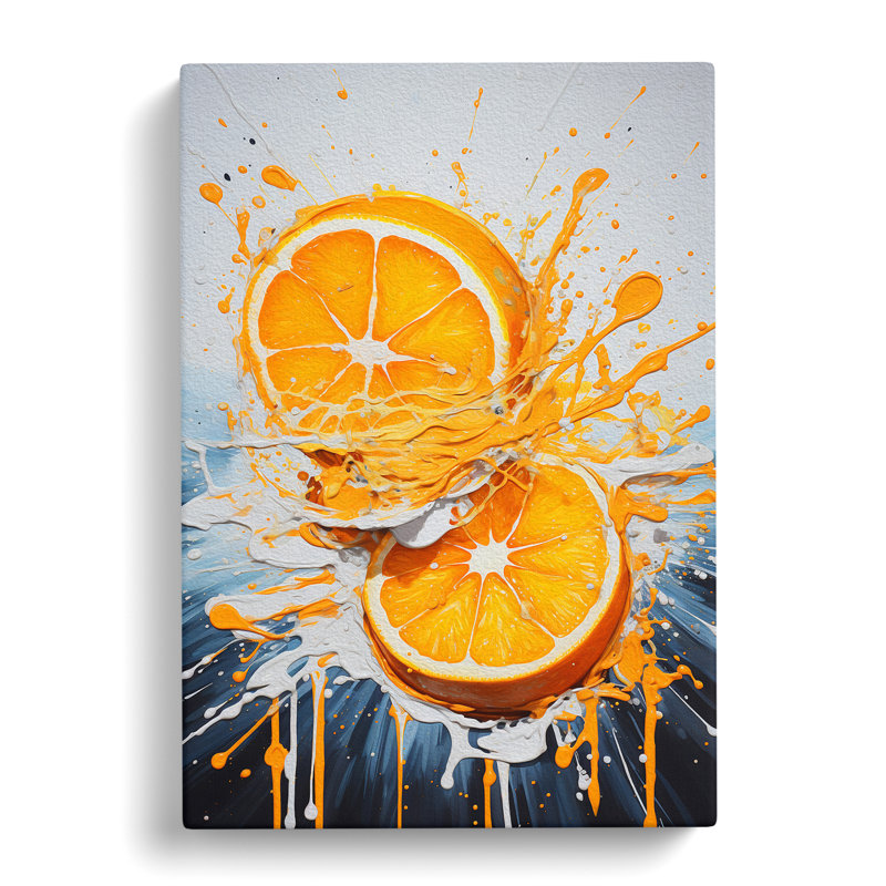 Sliced Orange Action No.2 - No Frame Print, 76cm H x 50cm W x 3cm D