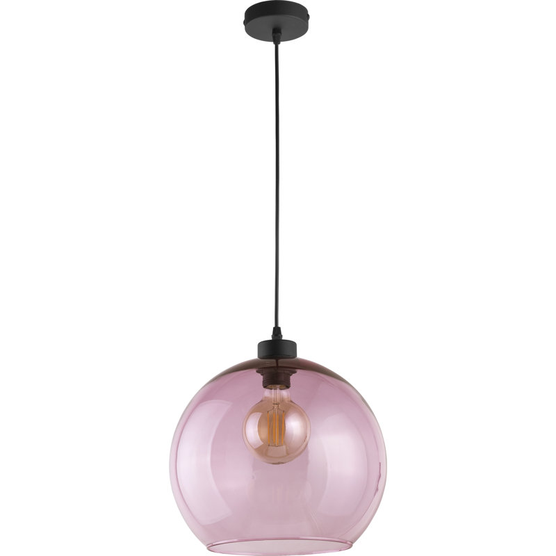 Birchwood 1 - Light Single Pendant, Black, Pink
