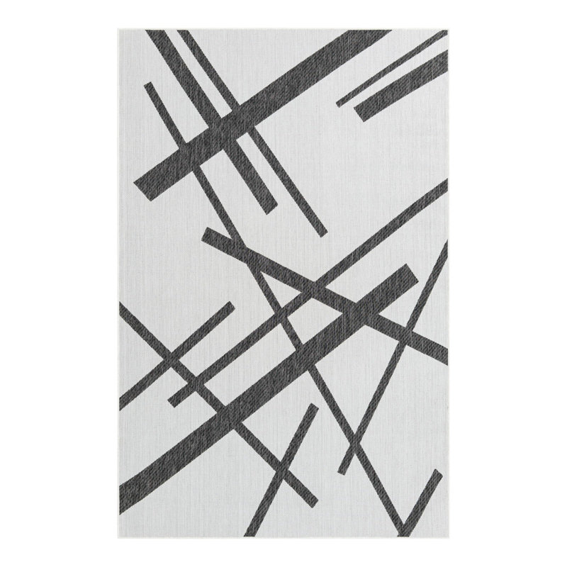 Geometric Indoor / Outdoor Rug, Rectangle 6'1" x 9'
