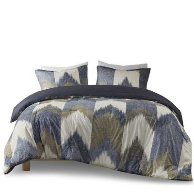 King/ King Comforter Mini Navy - 200Tc Cotton, , Fill, , 2 Matching Shams Ink+Ivy ,