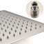 Pomme de douche haute pour salle de bain en nickel brossé - acier inoxydable, économiseur d'eau, buse autonettoyante, fonctionne avec la pluie-118752357