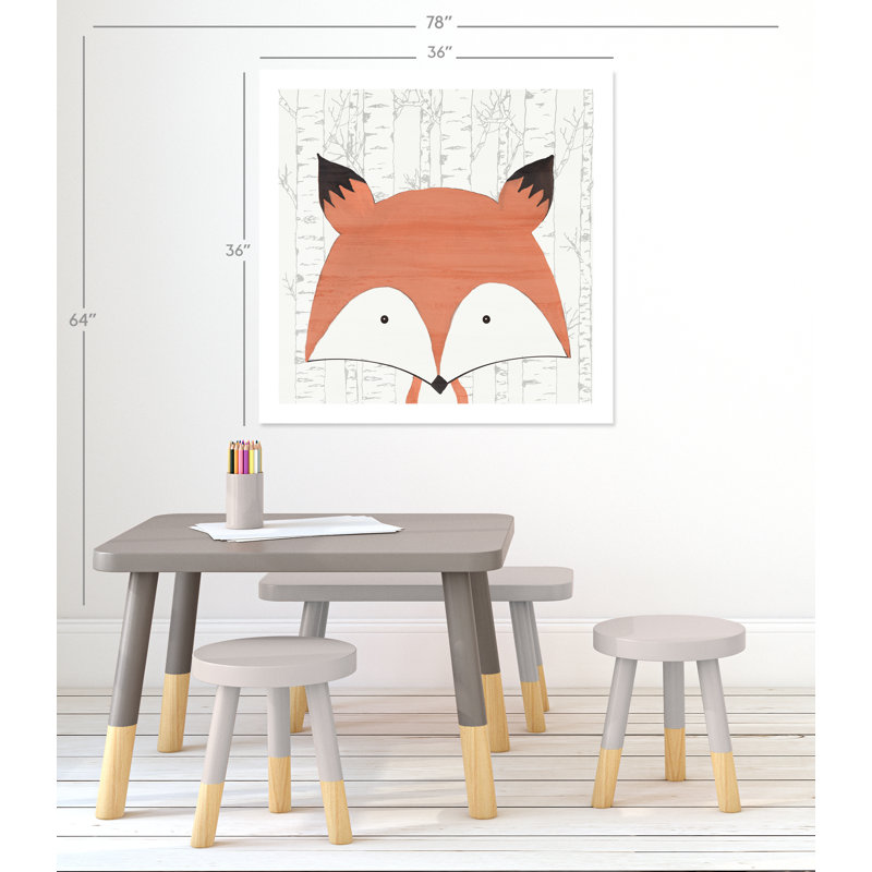 Impression sur papier Woodland Friends, H 36 po x l 36 po x P 1 po