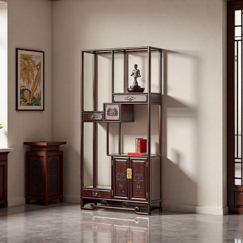 New Chinese Minimalist Style Bookcase