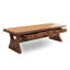 Grand bureau rectangulaire en bois massif avec tiroirs-1060765910