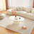 Hillsborough Single Oval Coffee Table Cream White Center Table for Living Room