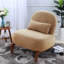 Chaises d'appoint modernes en velours, pieds en bois massif, style sans accoudoirs pour le salon et la chambre à coucher