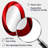 Red Perpetual Pulse Vortex - Red Modern Oval Wall Mirror-814946935