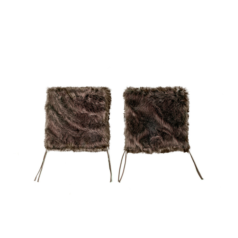 Coussins de siège imitation peau de mouton 16 po x 16 po Laredo, Chocolat