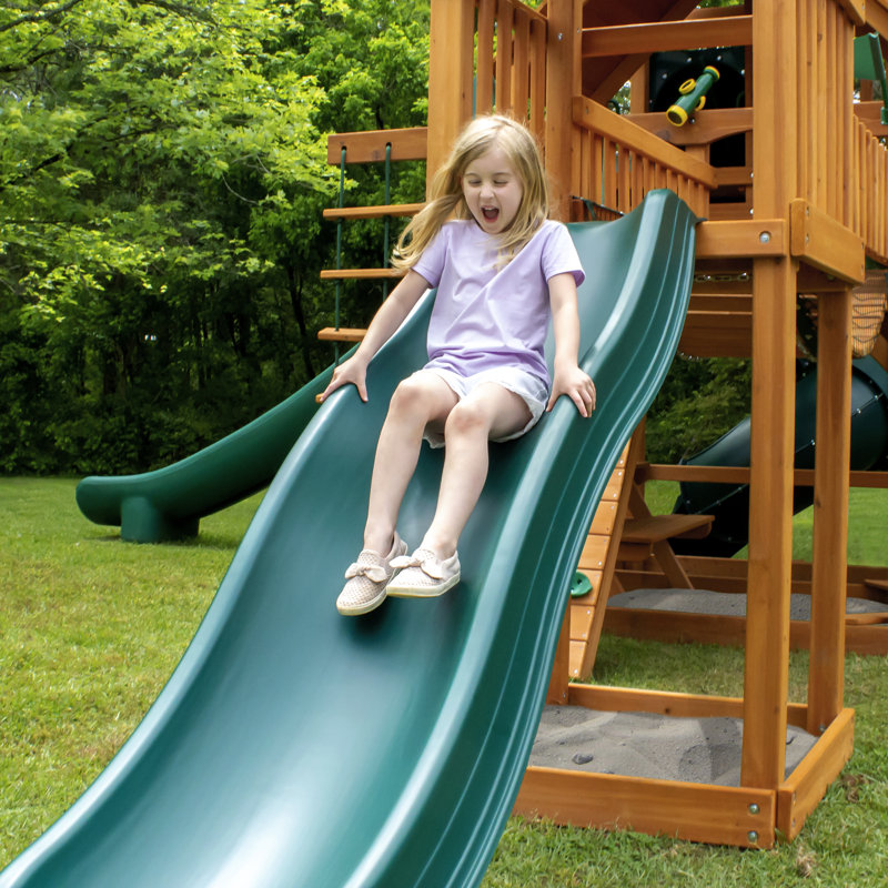 Gorilla Playsets Cedar Wood Treasure Trove II Swing Set