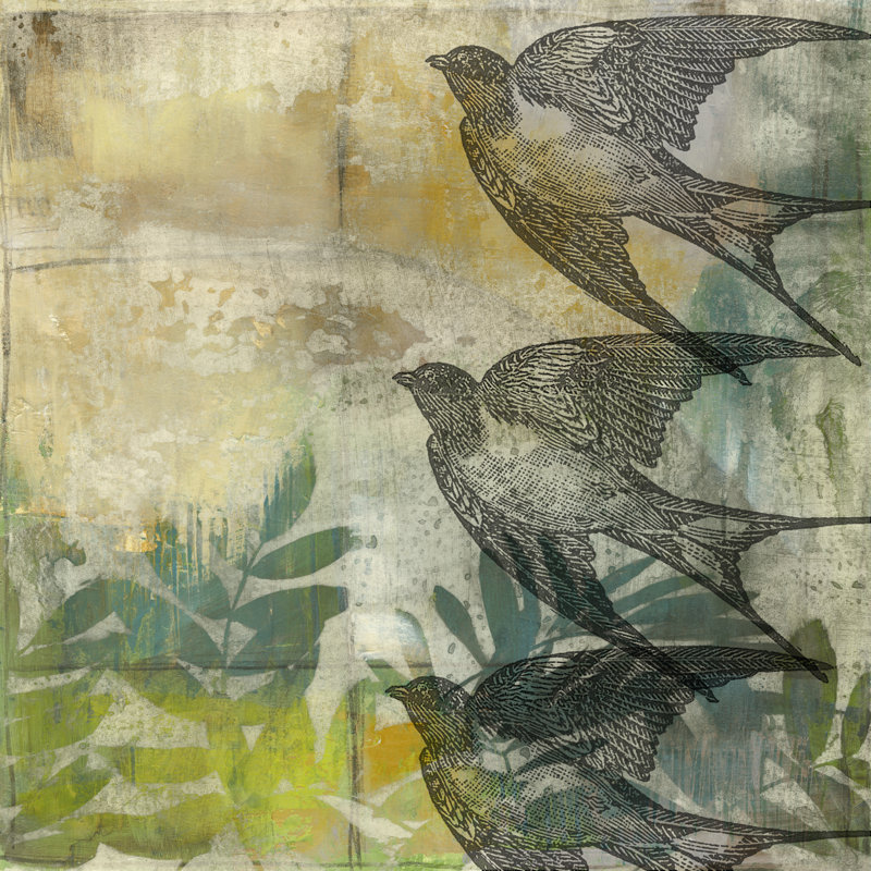 Wings Repeat II - Wrapped Canvas Print, 30cm H x 30cm W x 3.8cm D