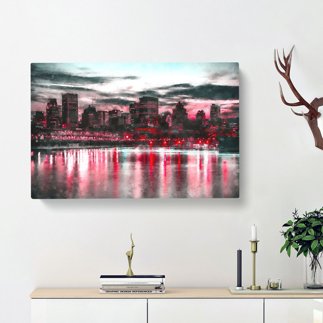 The Montreal Canada Skyline - Wrapped Canvas