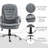 High Back Home Office Chair Executive Computer Chair With Adjustable Height,  Gray