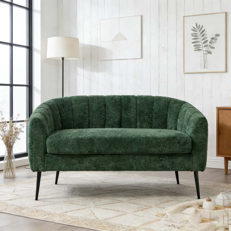 Canapé d'appoint 50,5 po en chenille, Vert