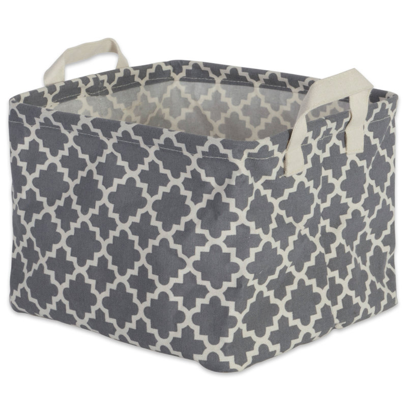 Sedgwick Fabric Laundry Hamper with Handles, Gray, Small ( 8" H x 12" W x 9" D )