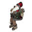 Figurine de Noël de père Noël rustique avec manteau de flocon de neige 16 po