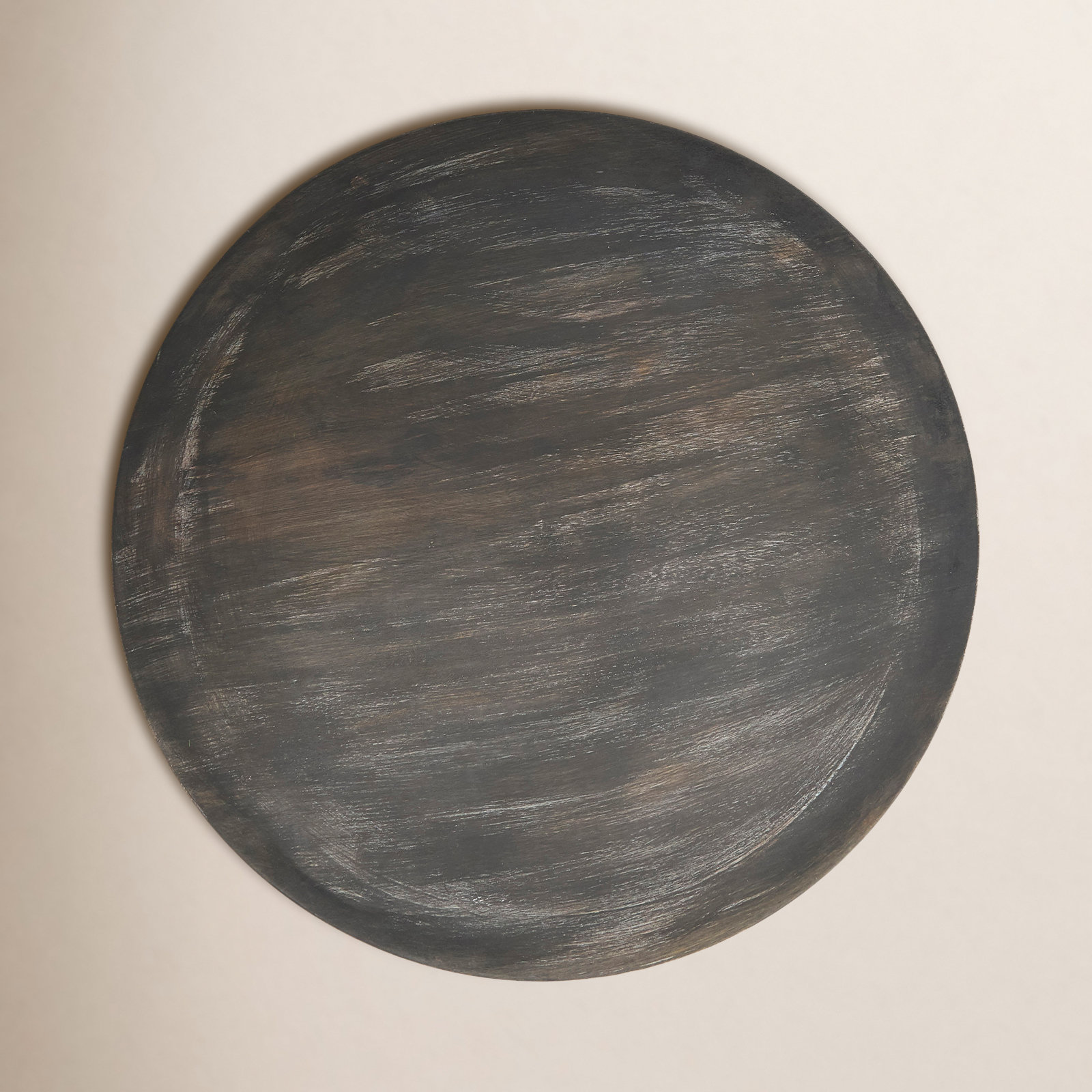 Sousplat Collection Sousplat Mango Wood Charger, Black