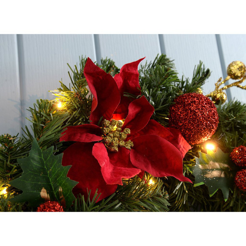 Faux Lighted 60cm Wreath