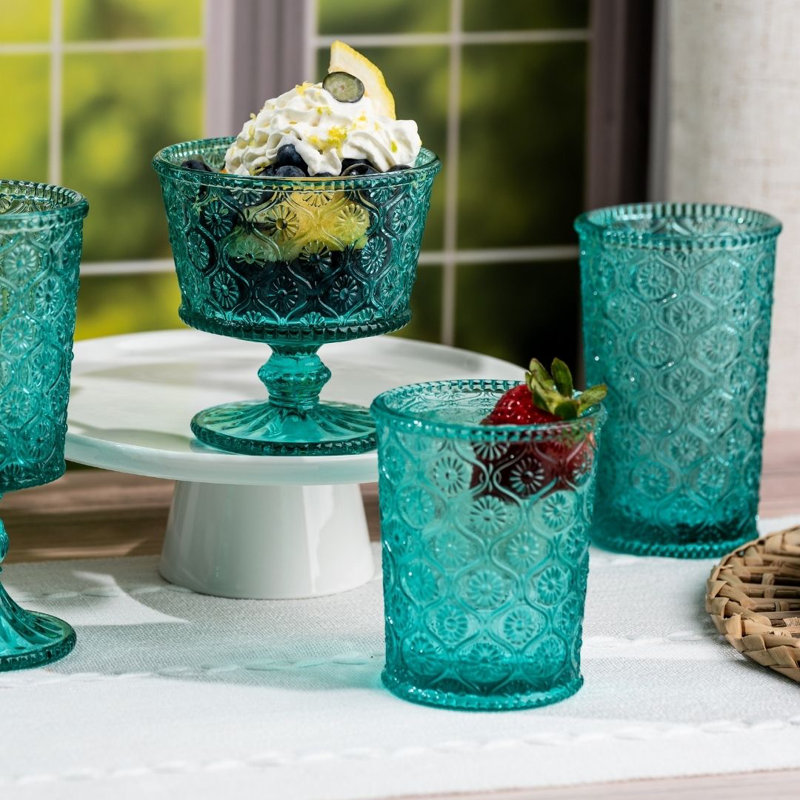 Mitzi Drinking Glass, Turquoise