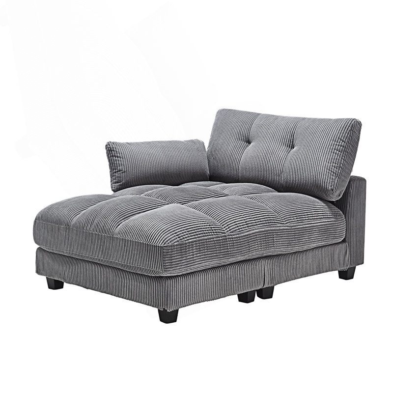 Canapé-lit, méridienne surdimensionnée, canapé Cozy Cloud, Gris