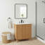 Meuble-lavabo traditionnel de 76 cm avec lavabo en céramique et armoire en MDF