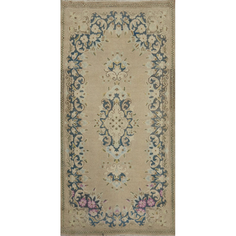 Vegetable Dye Wool Traditional Runner Rug 2x5
