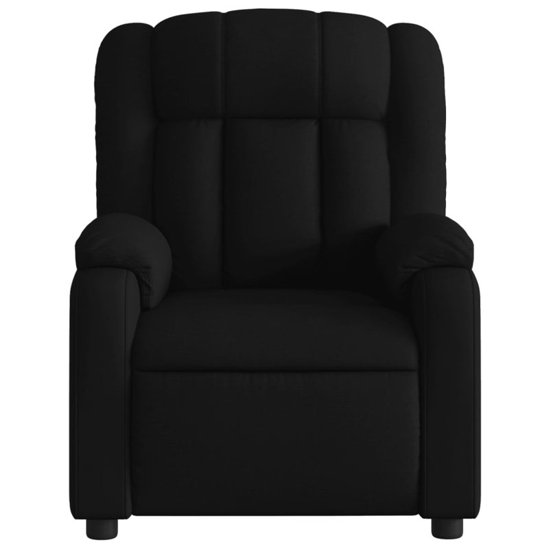 vidaXL Recliner Chair, Adjustable, Power, Black Polyester