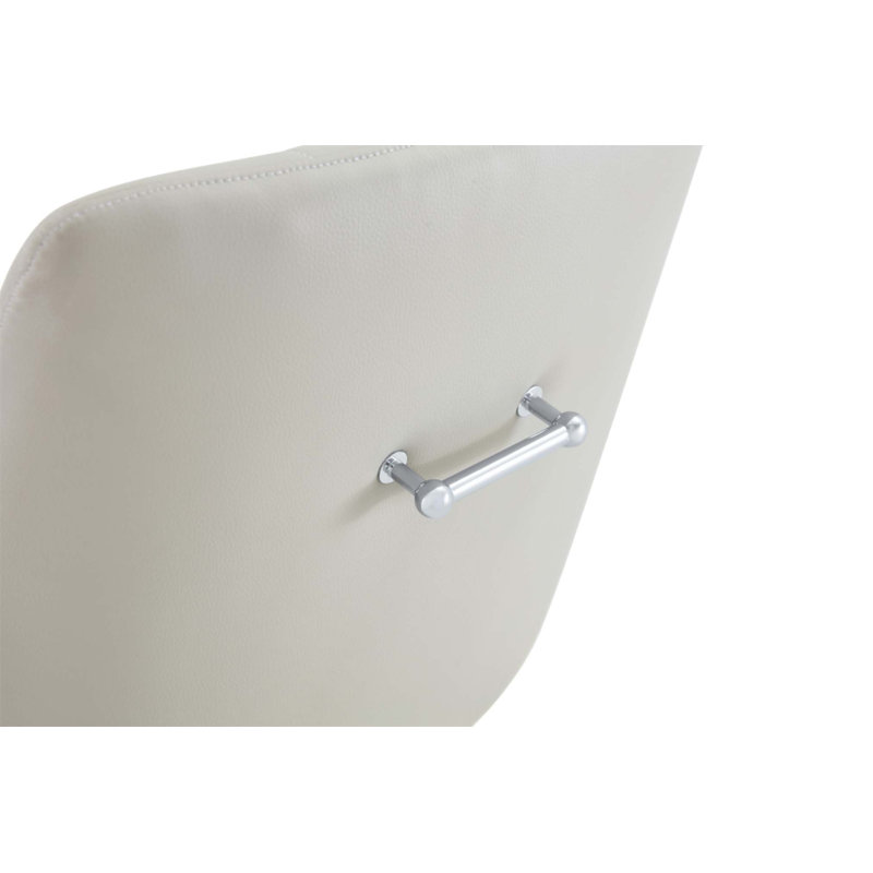 Chaise de salle à manger rembourrée en cuir moderne avec dossier capitonné à losanges - confortable et élégante pour la salle à manger, le bureau et le café (ensemble de 2)