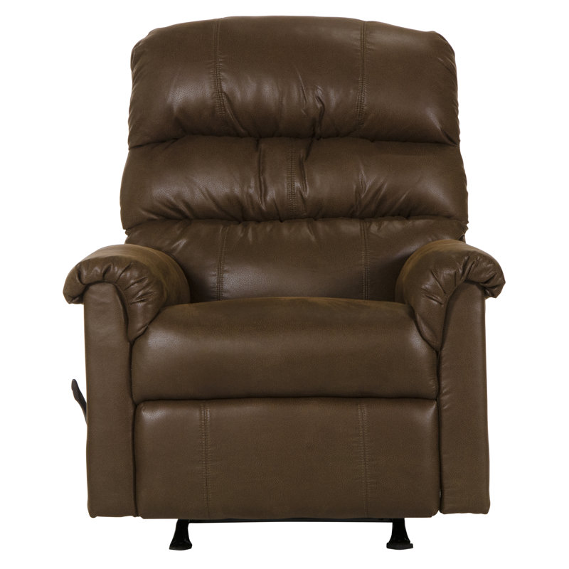 Capri Upholstered Recliner, Brown Polyester Blend