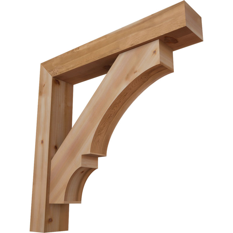 Support de bloc Balboa avec entretoise décalée, 44 x 44, Cèdre rouge occidental de l 7 1/2 po (lisse)