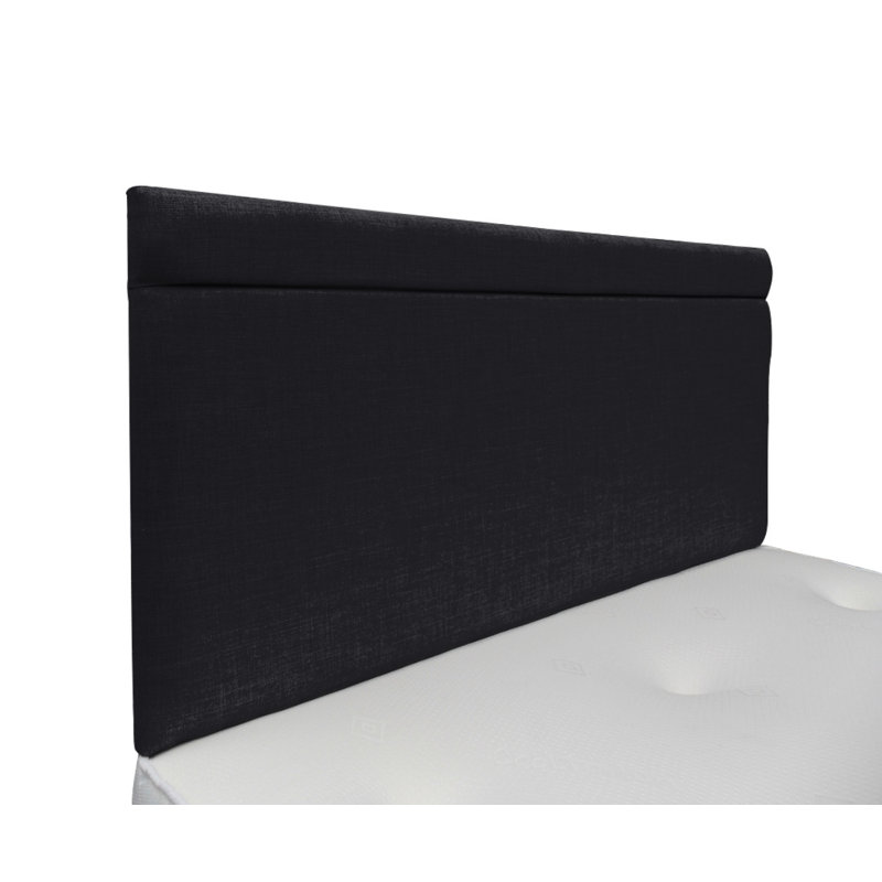 Burchette Upholstered Headboard, Charcoal, Small Single (2'6), Naples Velvet