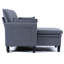 Canapé modulaire à méridienne réversible en L avec rangement - Coton-lin, gris foncé, prêt pour le bureau et un appartement-858333773