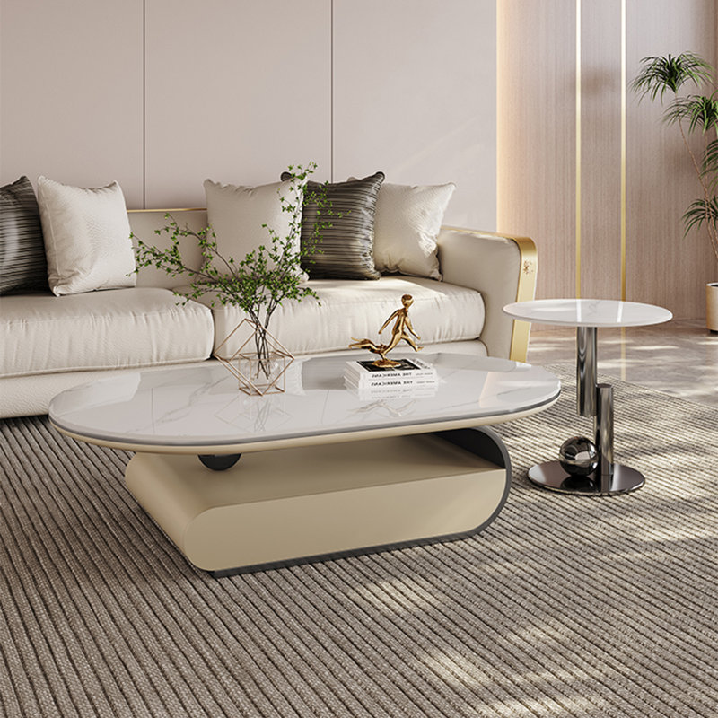 Loden, Plateau blanc / base gris foncé, H 18,9 po x L 55,1 po x l 27,6 po