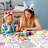 Easter Coloring Tablecloth, 108'' x 54'' Easter Coloring Paper Tablecloth
