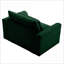 Canapés-lits, fauteuil d'appoint moderne à assise profonde pour bureau de salon | Vert | Velours côtelé