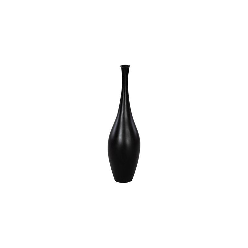 Trumpet Vase, Large, Matte Black, 38" H x 10" W x 10" D