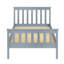 Structure de lit simple Clerise avec tête et pied de lit, plateforme en bois avec 13 lattes de bois, aucun sommier requis, assemblage facile, style maison de campagne pour chambre d'enfant simple (38 x 75)-286889351-286889356